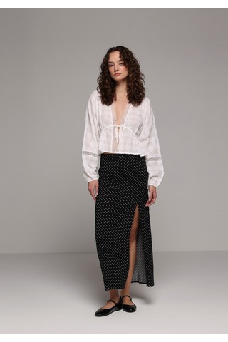 Colin's Colins Maxi Length Puantiyeli Fermuarlı Kadın Siyah Etek Cl1079944 Q1.v1 Blk