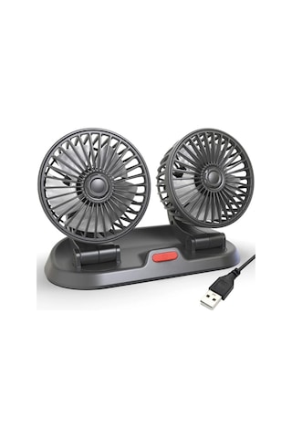 Çift Başlıklı Araba Ofis Ev İçin Vantilatör Fan 360 Derece Hareketli Serinletici Fan