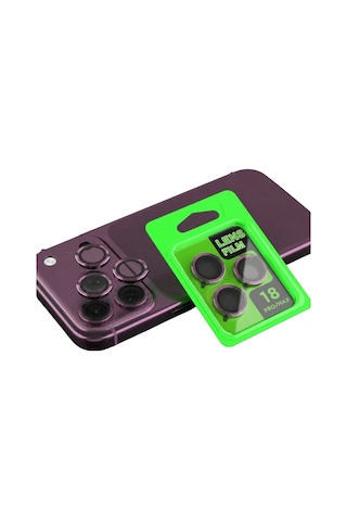 Newface Apple iPhone Uyumlu 18 Pro Raze Metal Kamera Lens - Bordo Çok Renkli