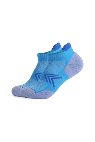 Folinda Kadınlar Koşu Çorabı M Beden Mavi 1 Çift - Pamuklu Esnek Fonksiyonel Spor Çorap Mavi