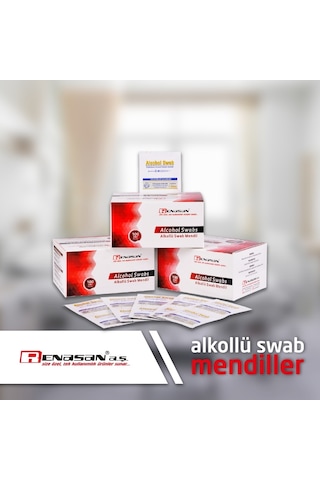 Alkollü Swab Mendil 100'Lü 10 Kutu 5x5cm