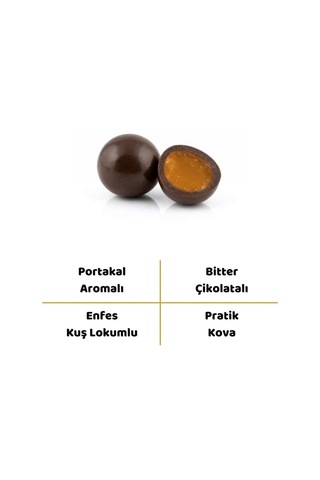 Lokumani Bitter Çikolata Kaplı Portakal Aromalı Lokum Draje 150 Gr 20'li Paket