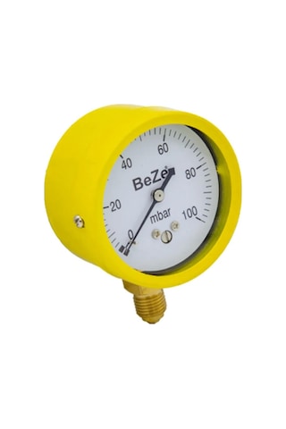Beze Basınç Manometresi 0-100mbar 63mm 1/4bsp Krom