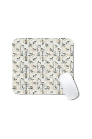 Wolf Temalı Mouse Pad, Dikişli Kenar, Pürüzsüz Doku, Su Geçirmez Kaymaz Kauçuk Taban, 20x22.5cm-a15