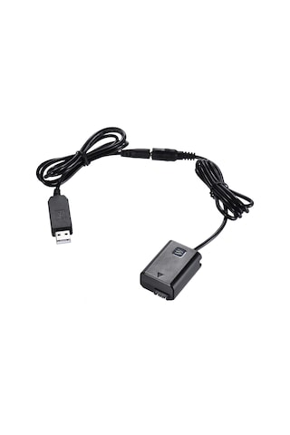 Samdoo Sony Np-fw50 Kamera Sahte Pil + 5v 2a Usb Adaptörü - A7, A6000 Serisi İçin Çekim Süresini Uzatır, 1.5m Kablolu