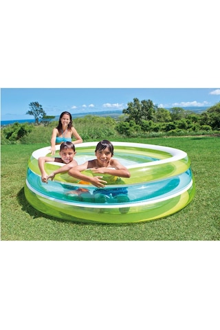 Intex Şeffaf Üç Boğumlu Şişme Havuz 203 x 51cm Çok Renkli