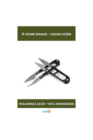 Paslanmaz Yaylı Balıkçı İp Kesme Makası Çok Renkli