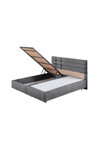 Viyana İkili Set, Viyana Çift Kişilik Baza Başlık Seti Gri 150 x 200