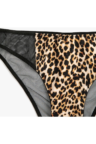 Koton Leopar Desenli Brief Külot Siyah Desenli 4wlk30198mk 4WLK30198MK9D9 Siyah