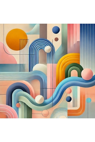 İskandinav Soyut Tablo Set Çerçevesiz 50x50cm Pvc Tablo 4'lü Set 013 Her Bir Tablo 50x50cm Büyüklüğündedir.