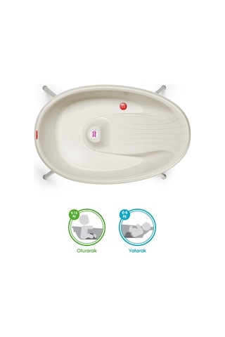 Okbaby Bella Çift Yönlü Banyo Küveti & Küvet Taşıyıcı 0-12 Ay / Beyaz
