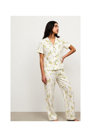 Fit Women Standart Boy Elastanlı Çok Renkli Pijama Takımı