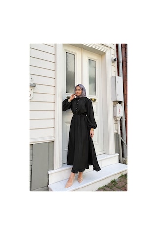 Riella Butik Larissa Tesettür Elbise Siyah