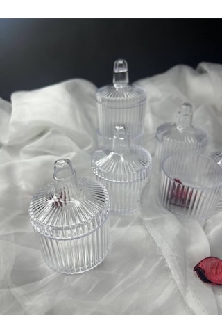 Bernami Biblo Pinterest 16'li Mika Şekerlik Kutu-plastik Şeffaf Hediyelik Mum Kutu