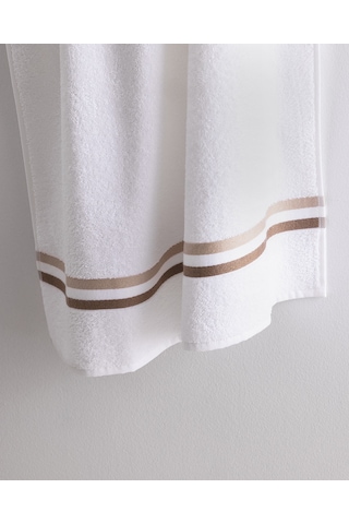 Madame Coco Rosabelle Pamuklu Banyo Havlusu - Beyaz/bej - 70x140 Cm 8684427297452 Çok Renkli