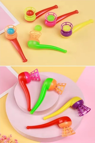 Top Üfleme Oyunu 1 Adet Saksafon Üfleme Nefes Oyuncağı Üfleme Düdüğü Oyuncak Karne Sınıf Çocuk Hediye