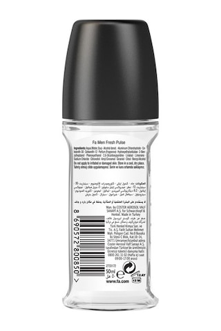 Fa Men Fresh Pulse 72H Erkek Roll-On Deodorant 2 x 50 ML