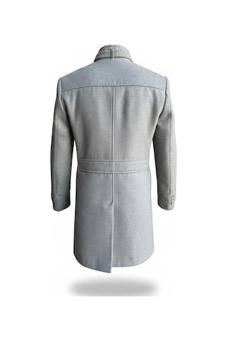 Plus Scorpion Erkek Slim Fit Kaşe Kaban Çıkarılabilir Ribanalı Fermuarlı Yaka, S Xxl Gri