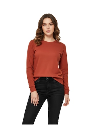 Linsolita Kadın Sıfıryaka Sweatshirt Bgl-st05116 Kiremit