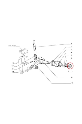 Fiat 126 Bis Ön Aks Kontra Somunu Sol 14044671