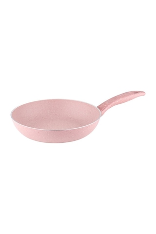 18 Cm Granit Tek Saplı Tava - Pembe Pembe