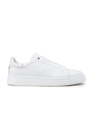 Deery Erkek Hakiki Deri Beyaz Gizli Bağcıklı Sneaker Ayakkabı - 04444mbyze01