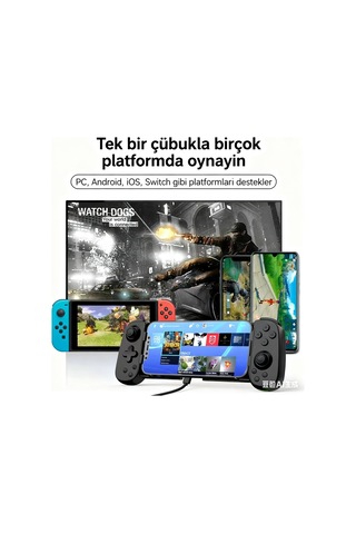 Siyah Kablosuz Bluetooth Oyun Kumandası - Nintendo Switch, Android, İos, Pc Uyumlu