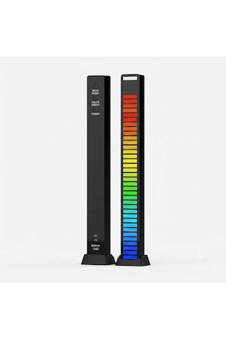 Rgb Araç Torpido Üstü Sese Duyarlı Ambiyans Led Işık Barı 1 Adet Siyah