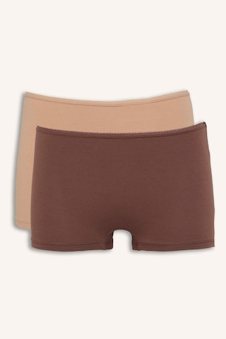 Defacto Pamuklu 2li Açık Kahverengi Boxer Set H8029ax26spbn307 Kahve-bn307