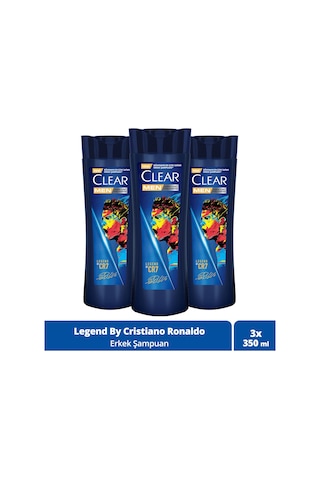 Clear Men Kepeğe Karşı Etkili Şampuan Legend By CR7 3 x 350 ML