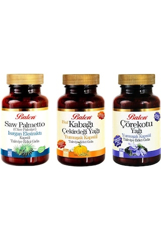 Balen Saw Palmetto-Isırgan+Kabak Çekirdeği Yağı+çörekotu Yağı