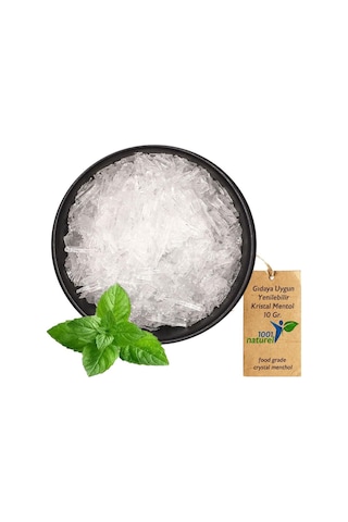 1001naturel Kristal Mentol Gıdaya Uygun Yenilebilir Granul Crystal Menthol 10 G