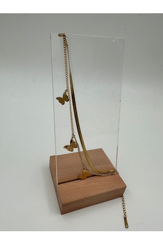 Xbaby Kelebek Figürlü Gold Çelik Bileklik Gold