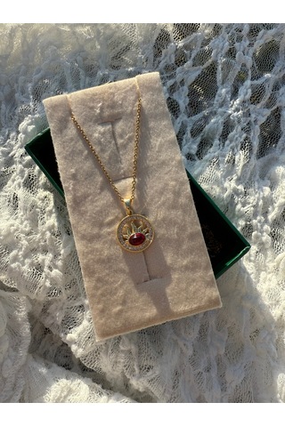 Sun Flame Ruby Pendant Çok Renkli