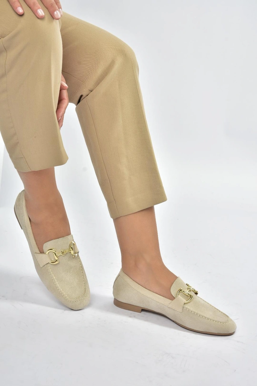 Fox Shoes V780161202 Bej Süet Günlük Kadın Ayakkabı Bej-süet