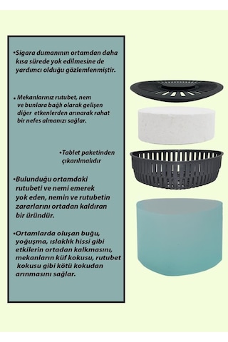 Nem Alıcılı ve Rutubet Giderici Aparat - 500 Gr -Üçgen Yeşil Elm N11.41219