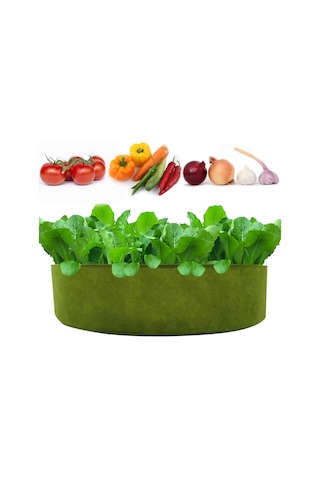 Yifomall Yeşil 50 Galon Dairesel Bitki Büyüme Çanta - Nokta Tkanması, İyi Havalandırma Ve Su Tükenmesi Sağlar, 90cmx30cm