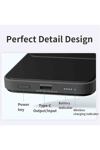 Rock P83 5000 Mah Pd 20w Magsafe Uyumlu Standlı Powerbank Siyah