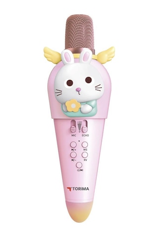 Torima KIDMIC03 5 W Tavşan Figürlü Şarjlı Karaoke Kablosuz Hoparlör Mikrofone