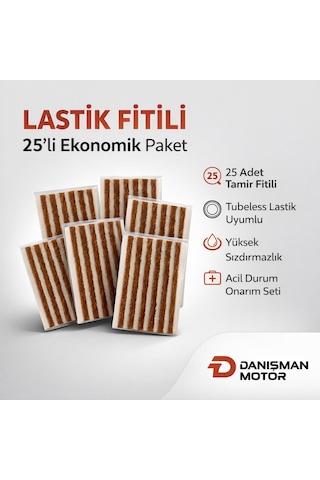 Lastik Fitili 25 Li Set Tubeless Lastik Tamir Fitili Oto & Motosiklet Uyumlu