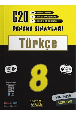 8.Sınıf LGS Türkçe 20'li Deneme Sınavı- Üçgen Akademi