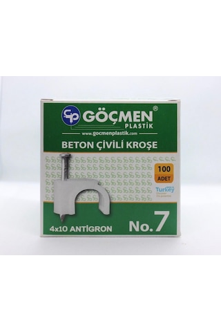 Göçmen Plastik Beton Çivili Kroşe No.7 100 Adet