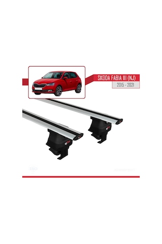 Skoda Fabia Iıı Nj 2015-2021 Arası İle Uyumlu Ace-4 Ara Atkı Tavan Barı Gri