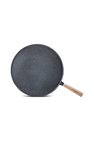 Nishev Thermoad Alüminyum Granit Döküm Gözleme Tavası Ahşap Saplı 36 Cm