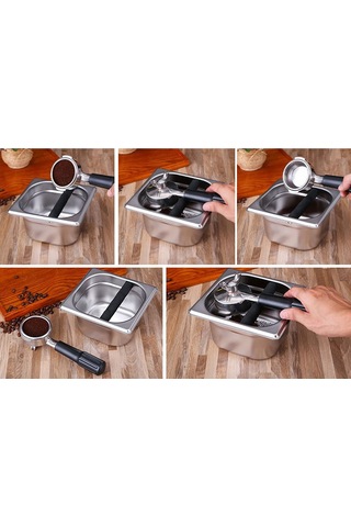 Jeemson Küçük Boy Paslanmaz Çelik Kahve Telvesi, Kahve Artıkları İçin Vurma Kutusuna Uygun, Fonksiyonel Depolama Kabı Diğer