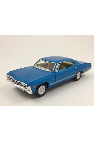 Kinsmart 1967 Chevrolet Impala 1:43 Mavi Çek Bırak Model Araba