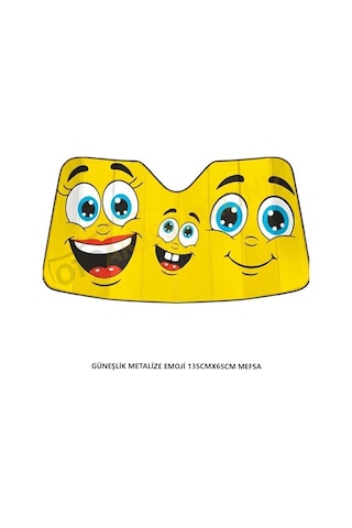 Güneşlik Metalize Ön Cam Emoji 135cmx65cm