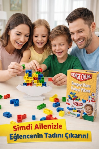 Denge Oyunu Dengeyi Koru Kuleyi Yıkma Eğitici Ve Eğlenceli Aile Oyunu