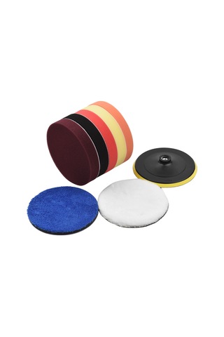 Geeroyoo 7 Parçalı Araç Cilalama Seti: Kendinden Yapışkanlı Yün Pedler Ve Temizleme Fırçası İle Evde Araç Bakımı