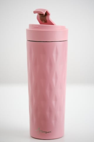 Png-1167 500ml Flip Kapak Desenli Çelik Mug 6 Saat Sıcak 12 Saat Soğuk Sızdırmaz & Bpa Free Pembe
